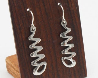 Hook Earrings from the ZIGAZAGA Collection - Solid Sterling Silver Earrings
