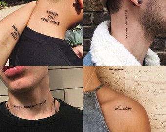 Love You Tattoo Etsy Love You Tattoo Etsy