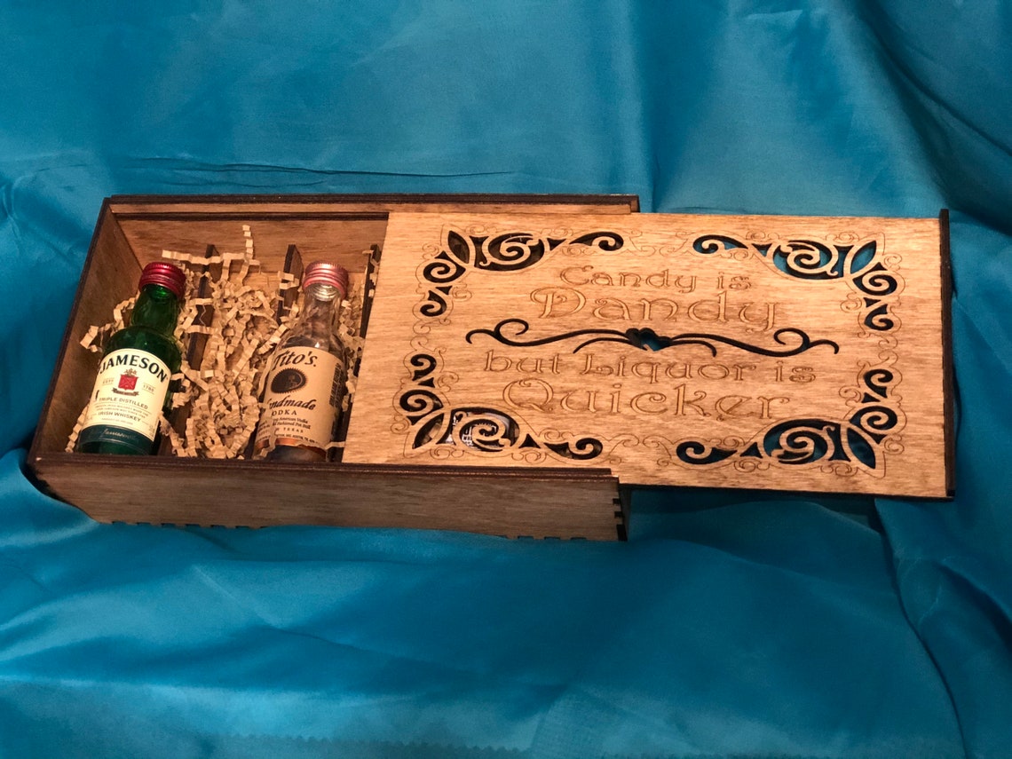 Valentines mini liquor box holds 6 50ml bottles Etsy