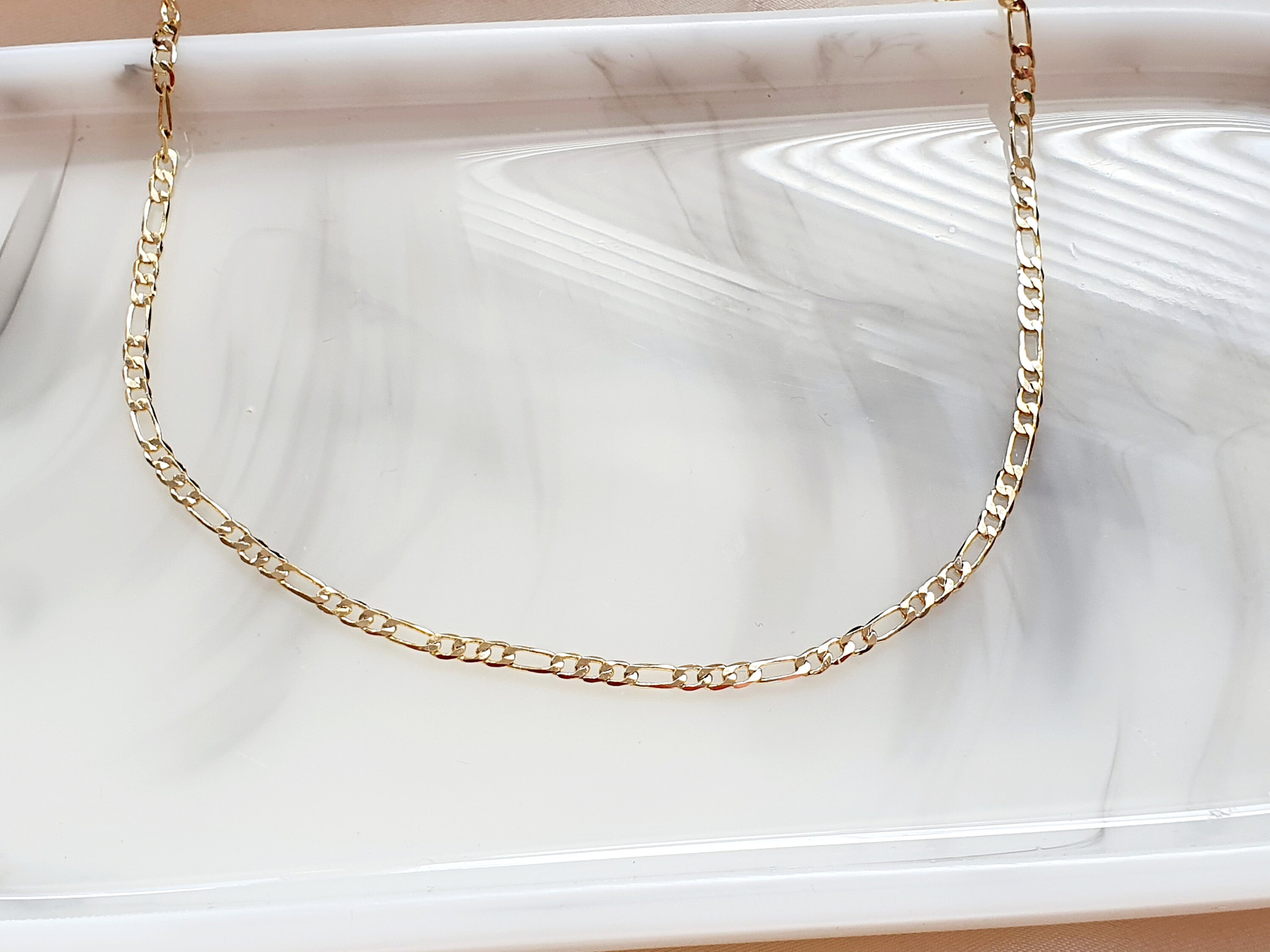 Gioiello Argento 925 Uomo/donna Collana A Cordolo (Curb Chain) In Argento Sterling 925 Placcato Oro Giallo 9K | Lunghezze 16-30 Pollici Collana Argento Sterling - Foto 5