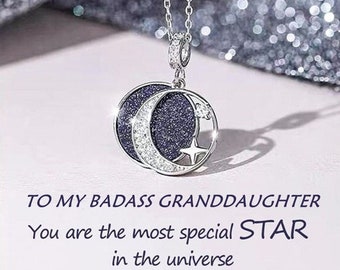 For Granddaughter - You are the Most Special Star Openable Necklace- Star Necklace- Moon Necklace- Gift From Grandma- Christmas Gift For Her