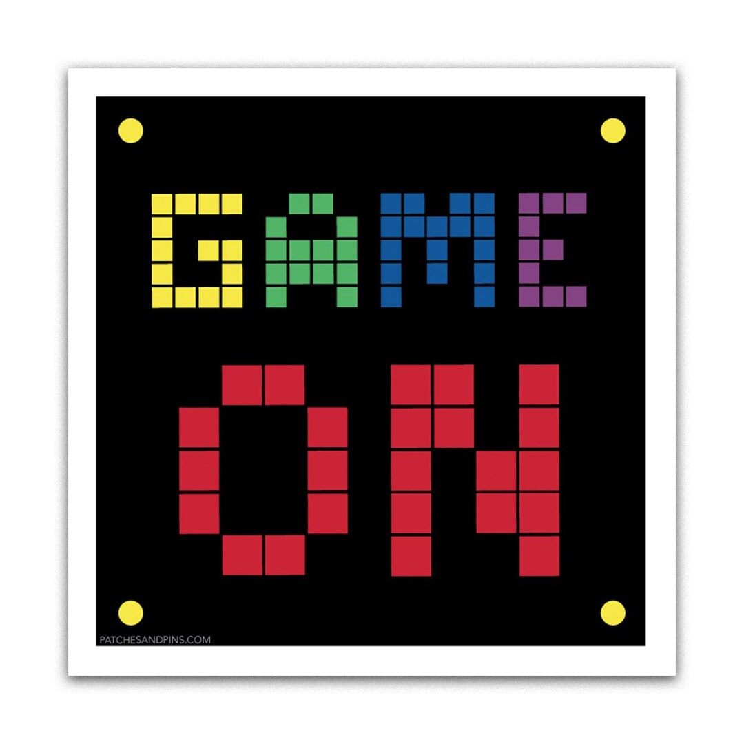 Game on Sticker , Waterproof Sticker, Decorative Sticker, Water Bottle, Laptop Sticker ...