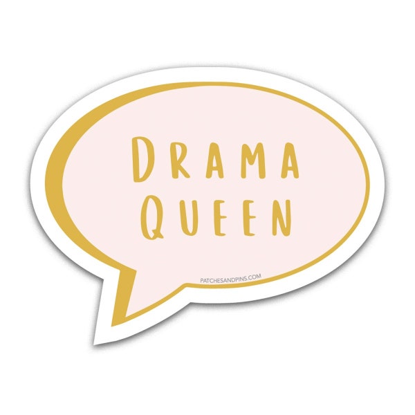 Drama Queen Sticker, Waterproof Sticker, Decorative Sticker, Water Bottle, Laptop Sticker, Statement Personality Sticker