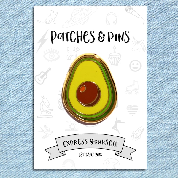 Avocado Pin, Lapel Pin, Pins and Patches, Cute Pin, Backpack, Jean Jacket, Dog Pins, Cat Pins