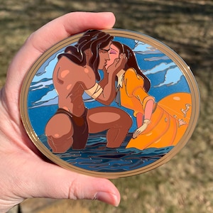 Pin de Jane y Tarzán - Pin de esmalte de fantasía "Beso de Jazan"
