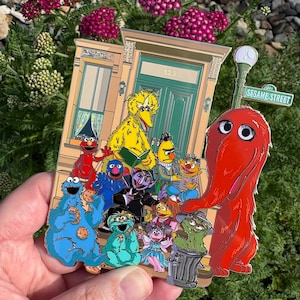 Pin de fantasía de Barrio Sésamo: Elmo, Monstruo de las Galletas, Big Bird, Oscar, el Conde, Bert y Ernie, Grover y más.