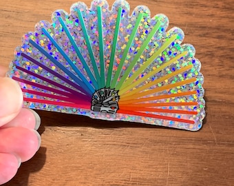 Star Wars Rainbow Lightsaber Glitter Sticker