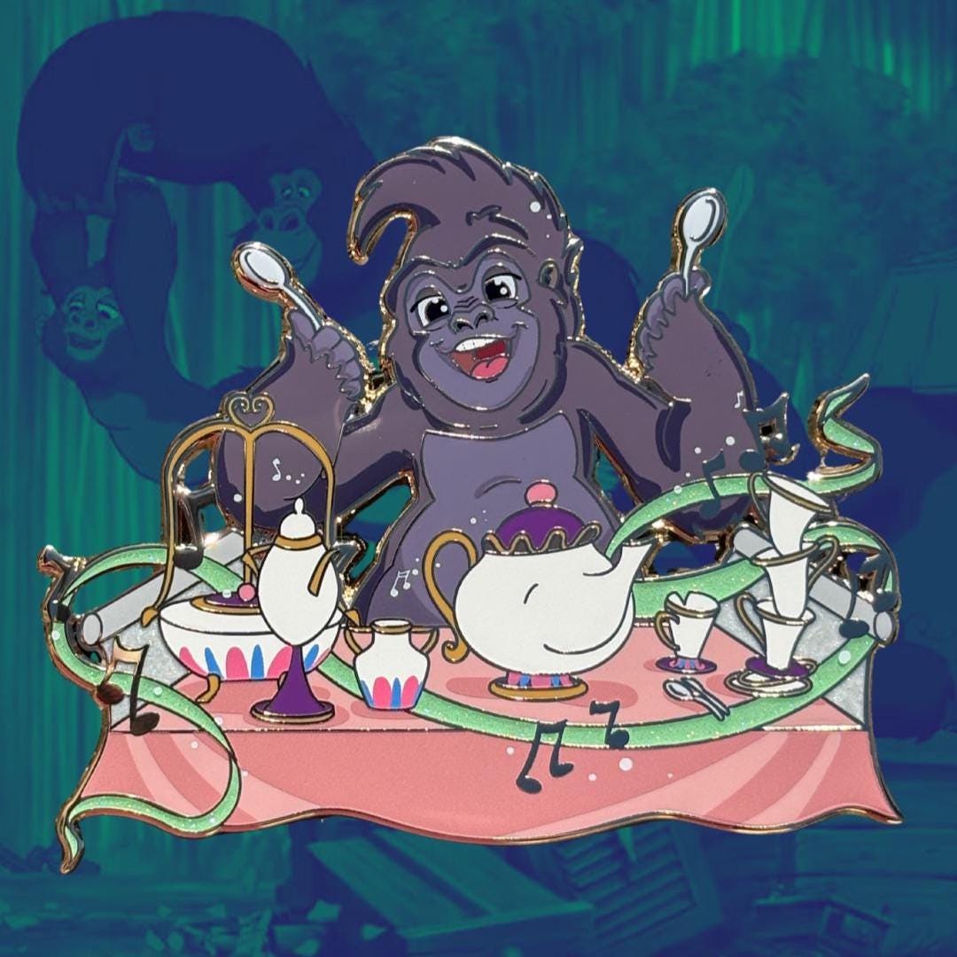 Terk Fantasy Pin - Trashin' the Camp - Tarzan Enamel Pin - Etsy