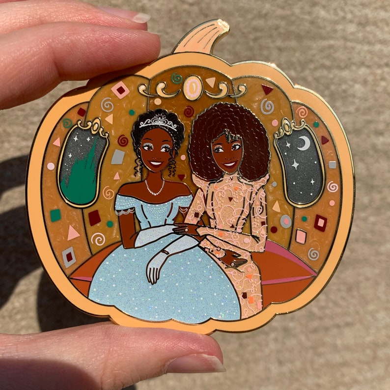 Cinderella & Fairy Godmother Fantasy Pin Brandy and Whitney Etsy