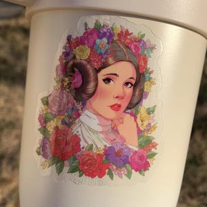 Sticker transparent Princesse Leia Star Wars