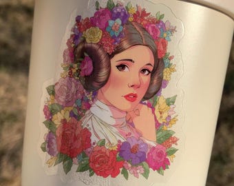 Princess Leia Star Wars Clear Sticker