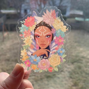 Sticker Ahsoka Tano Star Wars transparent