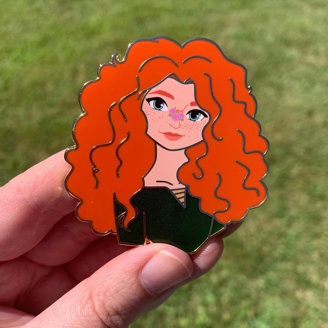 Merida Pin Floral Boop Merida Fantasy Pin - Etsy
