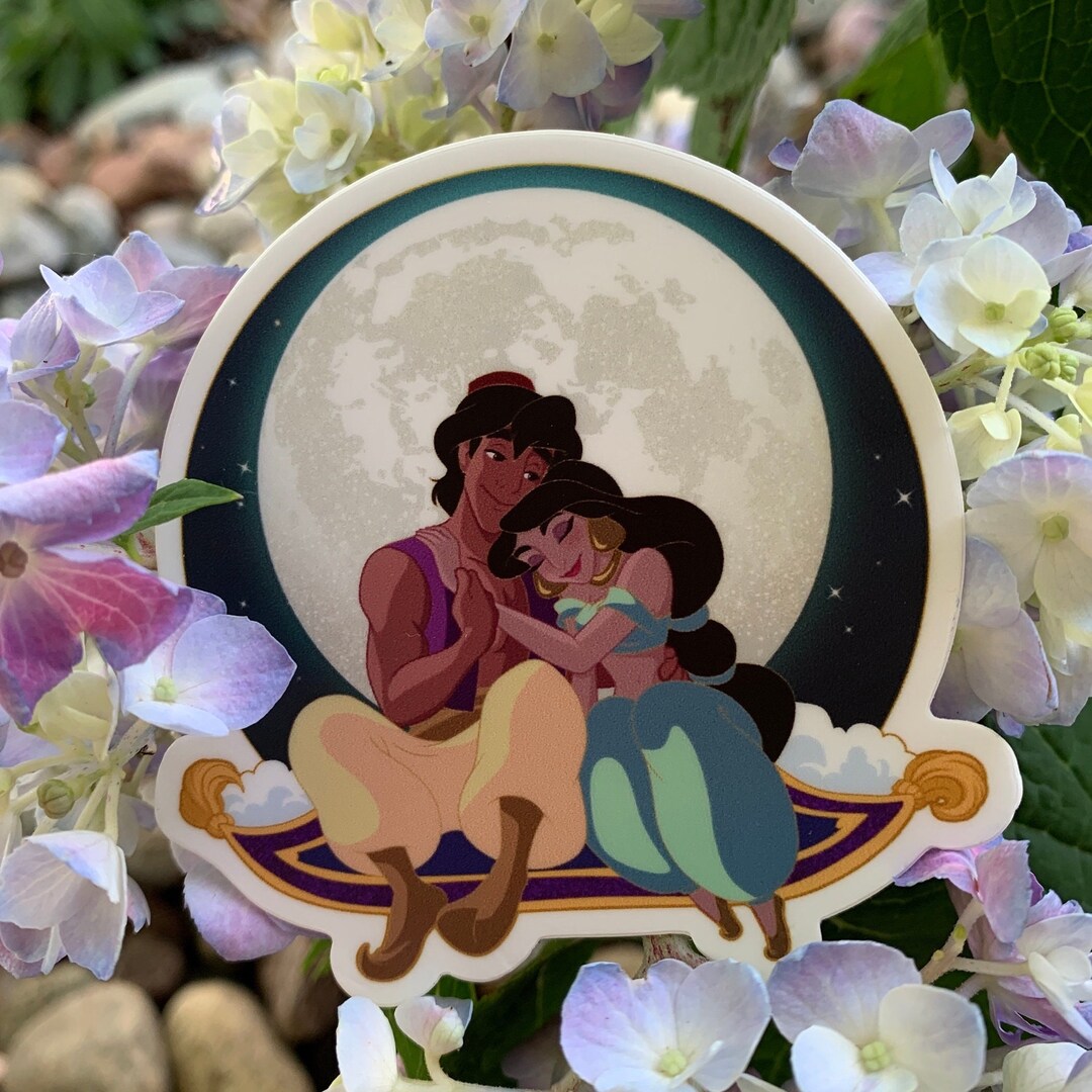 Magic Carpet Sticker Magic Carpet Ride Sticker - Jasmine and Aladdin - Etsy