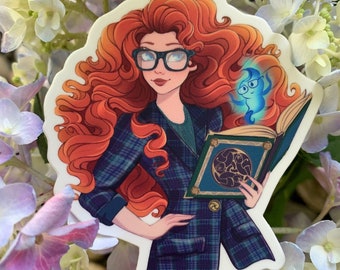 Bookworm Merida Sticker - Brave