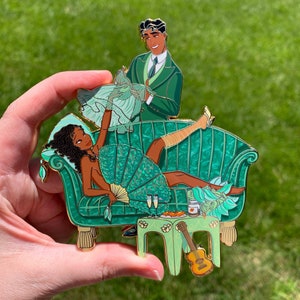 La Vie Parisienne Tiana and Naveen Pin - Disney Fantasy Pin - The Princess and the Frog Pin