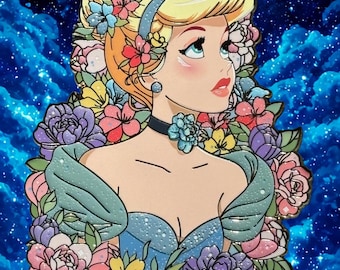 Floral Cinderella: The Nightingale Fantasy Pin