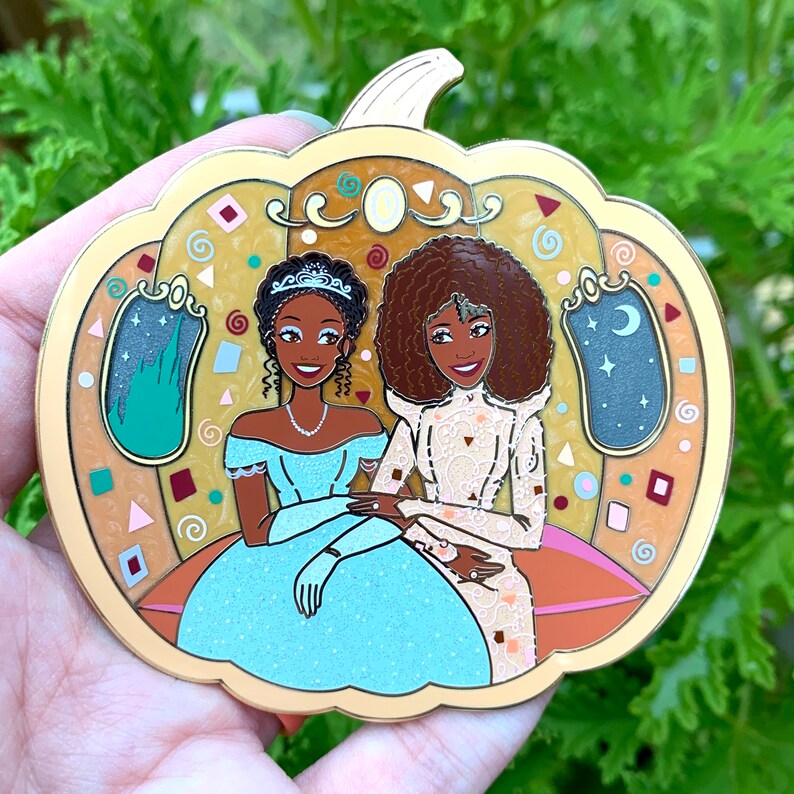 Cinderella & Fairy Godmother Fantasy Pin Brandy and Whitney Etsy