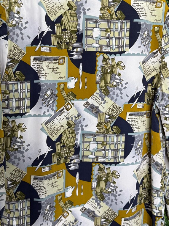 Vintage Bar Kitchen Patterned Button Up - image 3
