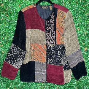 Alex Kim Patchwork Quilted Sweater