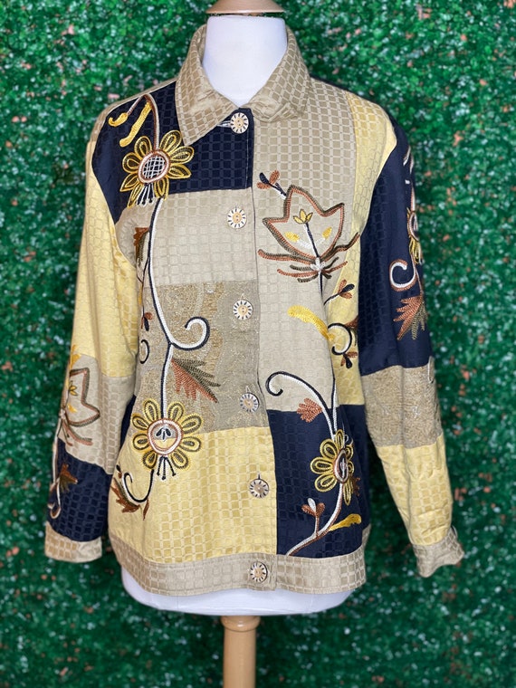 Indigo Moon Floral Jacket - image 1