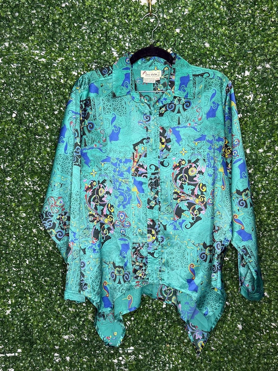 Jac Dale Vintage Multi Patterned Button Up - image 1