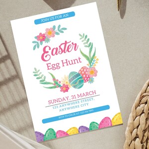 Editable Easter Egg Hunt Flyer Easter Egg hunt Invite easter egg hunt invite easter Invite Easter egg hunt Hop On Bunny Easter Invitation