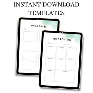 Yoga Text Box Printable Yoga Journal Template, Yoga Journal Challenge, Yoga Fitness ...