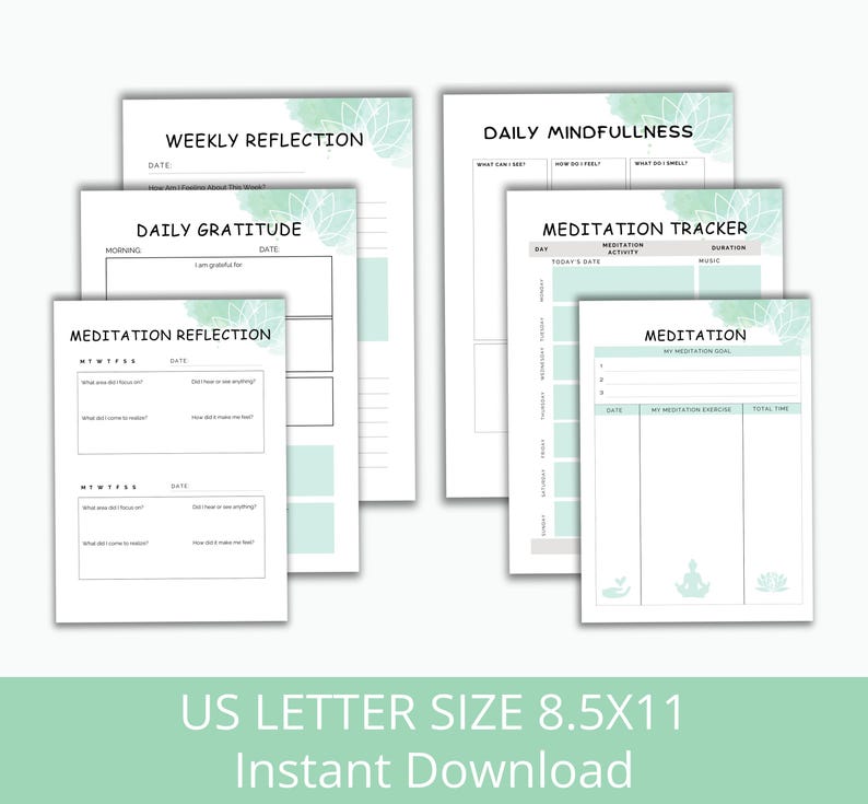 Yoga Routine On Paper Printable Yoga Journal Template, Yoga Journal Challenge, Yoga Fitness ...