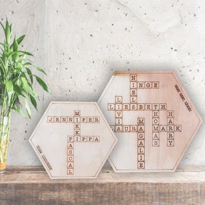 Albero genealogico Scrabble // design in legno // personalizzato