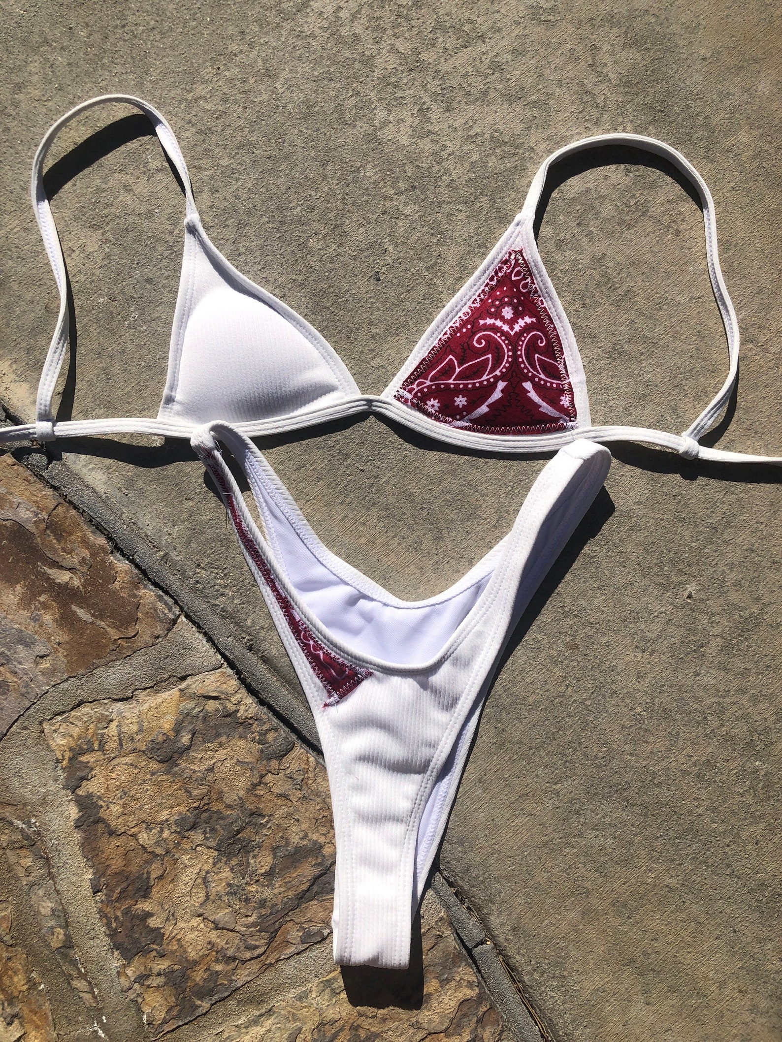Red Bandana Bikini Etsy