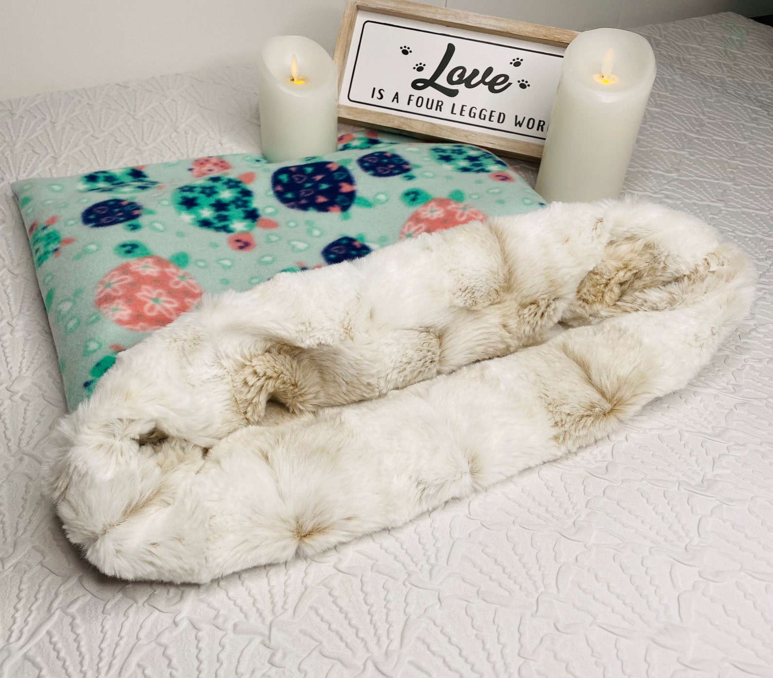 Faux Fur snuggle sack pet snuggle bed cat sleeping sack pet Etsy