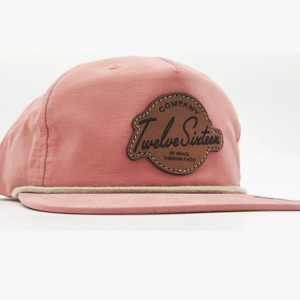 Sombrero de cuerda personalizado / sombrero de parche de cuero genuino / sombrero de abuelo vintage / sombrero snapback personalizado con logotipo cosido para su negocio o empresa