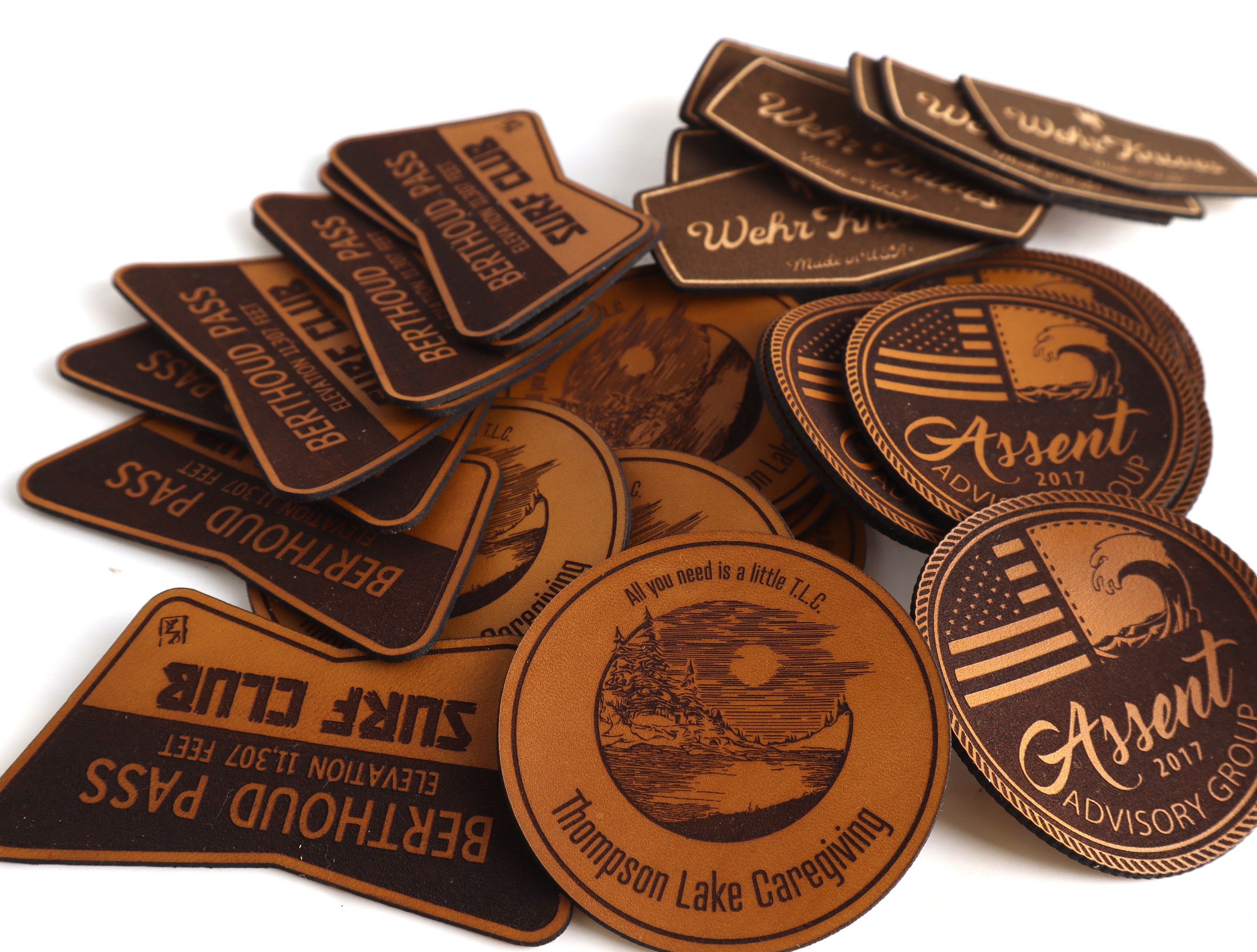 DESIGN YOUR OWN: Individual Large Laser Engraved Leather Patches