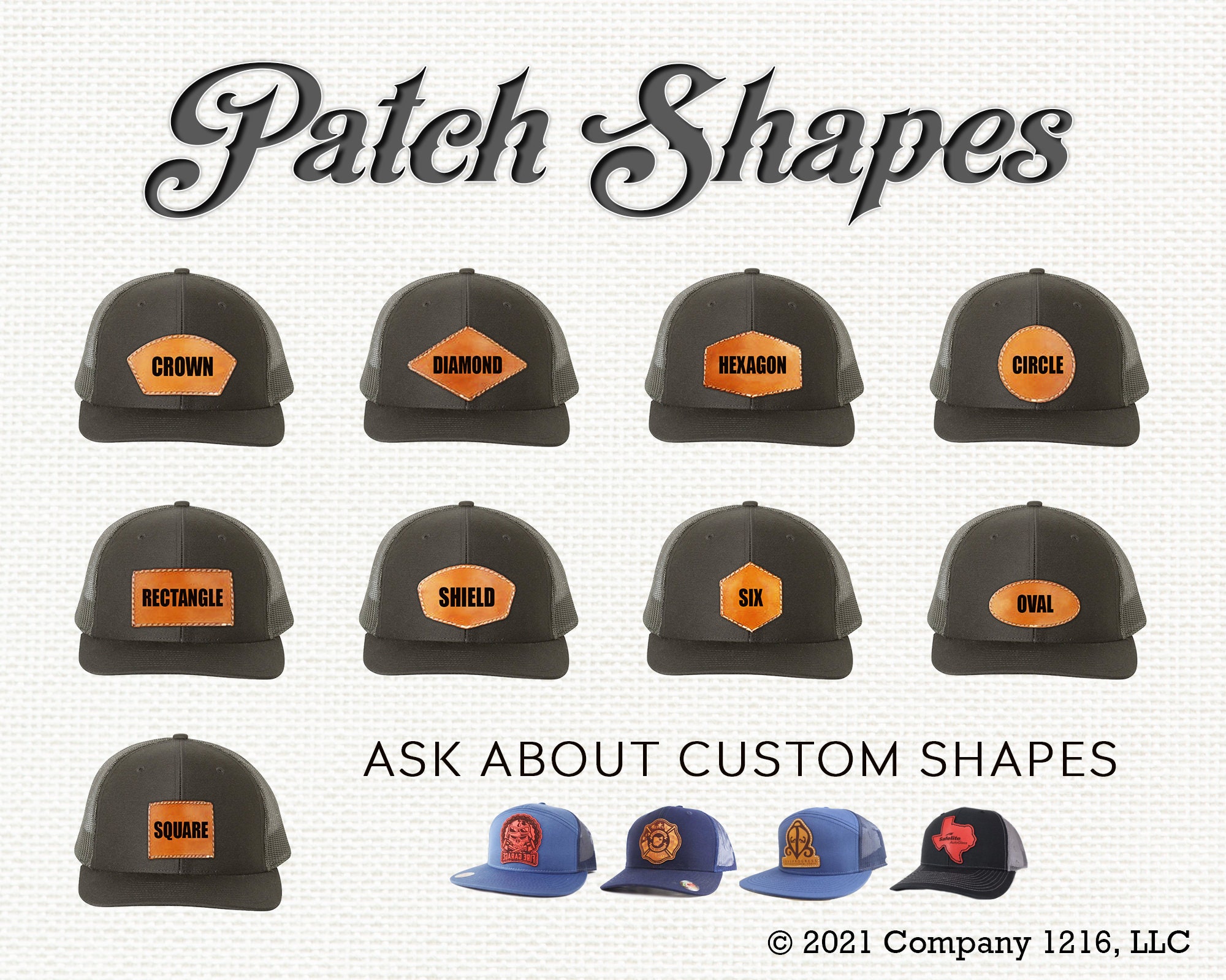 Custom 7 panel hat stitched custom leather patch etsy