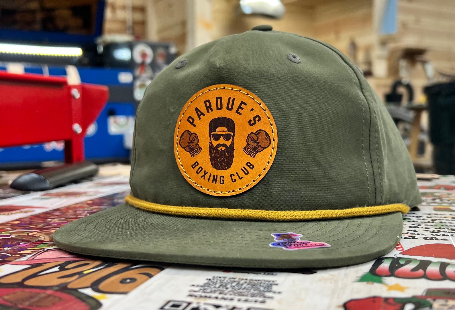 Custom Rope Hat Genuine Leather Patch Hat Vintage Gramps Etsy