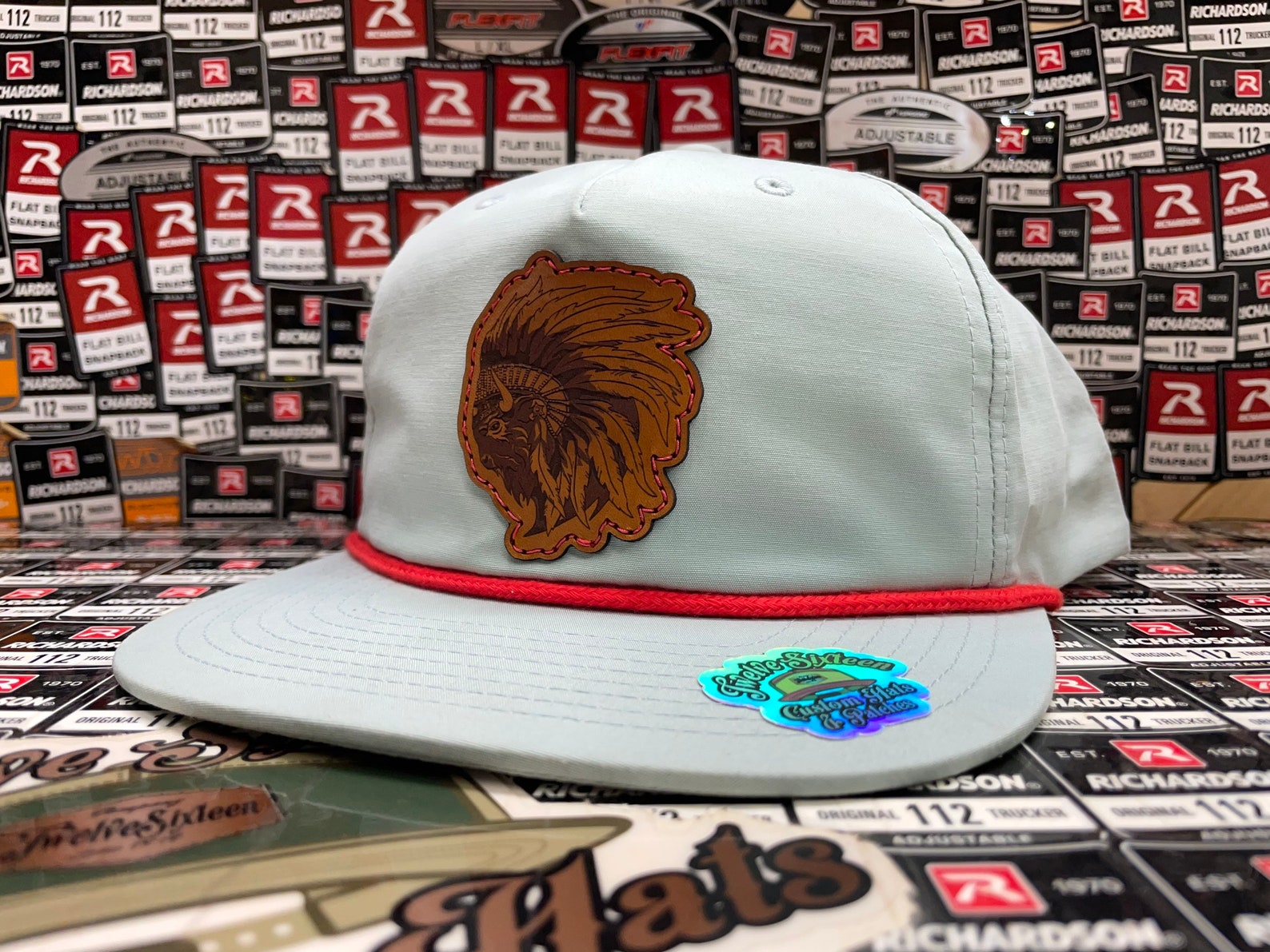 Custom Rope Hat Genuine Leather Patch Hat Vintage Gramps Etsy