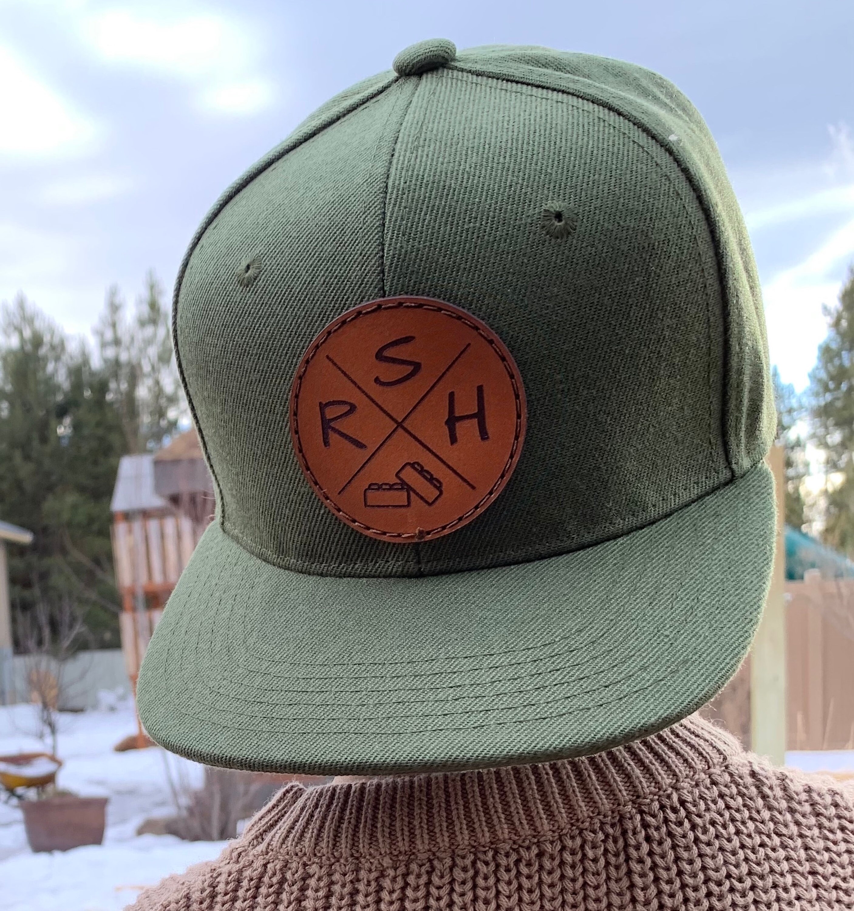 Youth Custom Initials | Genuine Leather Patch Custom Hat | Symbol | F…