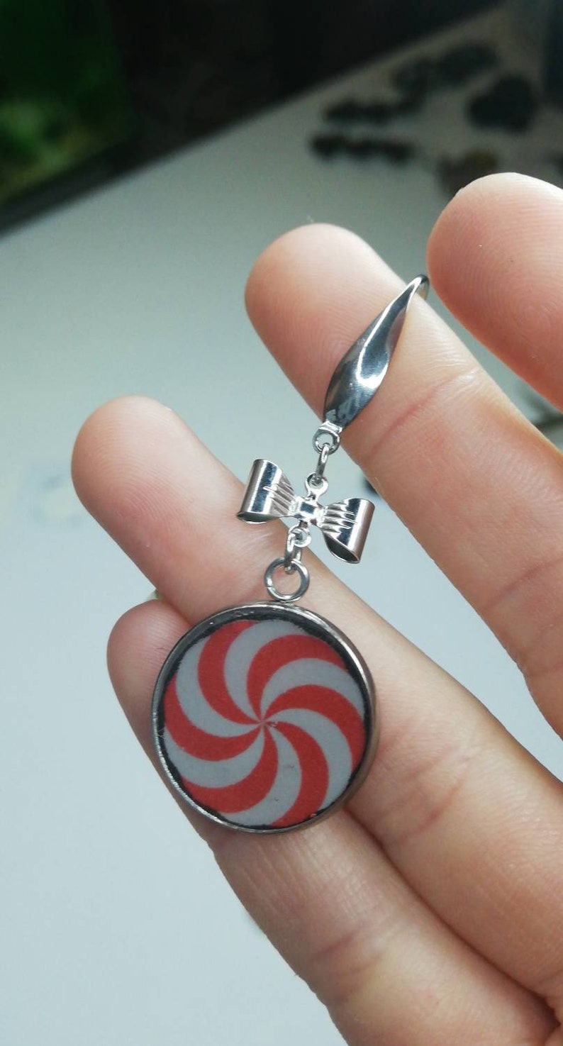 Peppermint candy earrings