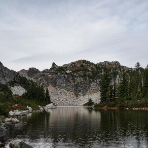 Lake and Mountains Photo, Nature Water Reflections Wall Art