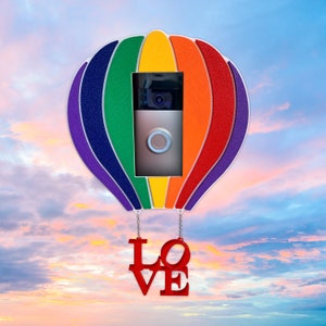 Masque-a-Ring Pride Balloon Decorative Cover for Ring Video Doorbell | Snap-on Accessory for Quick Fit