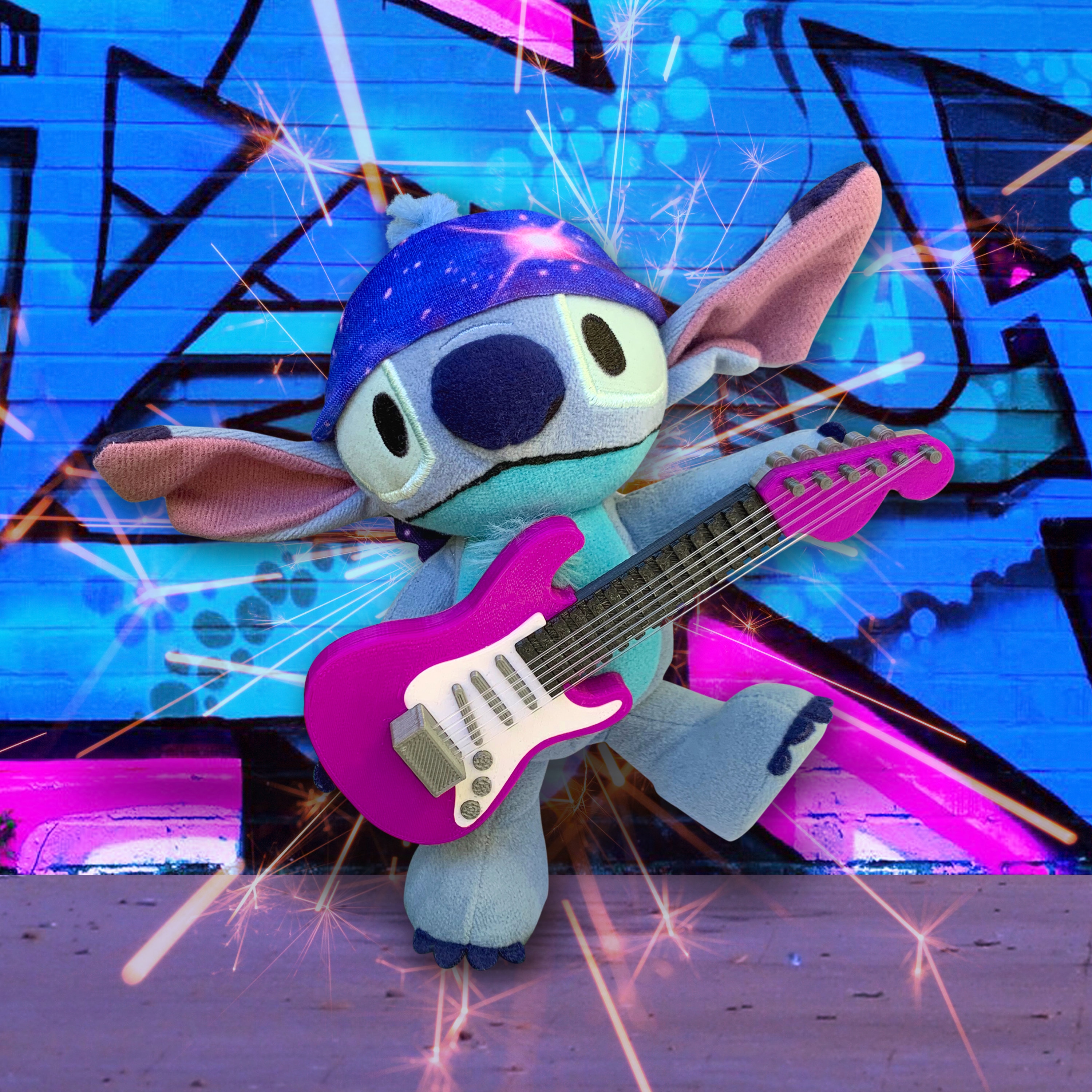 Mini Electric Guitar for Disney NuiMOs and Other Plush Dolls & Toys | Hidden Magnets!