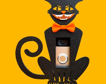 Halloween Crazed Cat Faceplate for Ring Video Doorbell