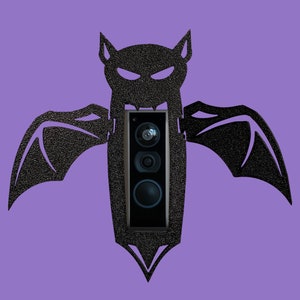 Masque-a-Ring Halloween Hinged Bat Decorative Faceplate for Ring Video Doorbell | Snap-On Accessory for Quick Fit