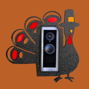 Thanksgiving Turkey Faceplate for Ring Video Doorbell: Snap-On Holiday Decor