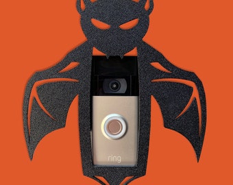 Halloween Bat Faceplate for Ring Video Doorbell: Snap-On Decorative Accessory