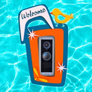 Masque-a-Ring Welcome Bird Decorative Cover for Ring Video Doorbell | Snap-on Accessory for Quick Fit