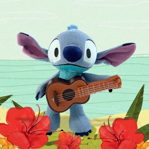 Mini Ukulele for Disney NuiMOs and Other Plush Dolls & Toys | With Two Hidden Magnets!