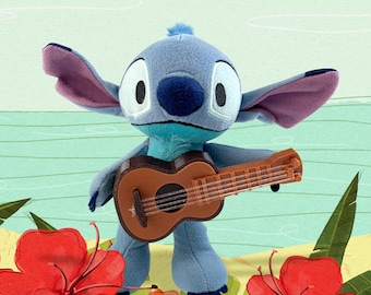 Mini Ukulele for Disney NuiMOs and Other Plush Dolls & Toys | With Two Hidden Magnets!