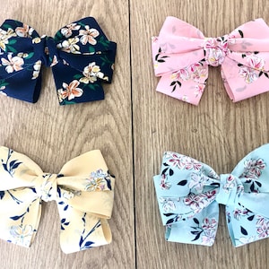 Floral Hair bows for babies, Floral hair bows for Toddlers, Girl Flower Hair Bows